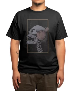 Skull with Headphones - Vintage Rock