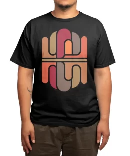 Geometric elegant modern mid century terracotta