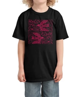 Peace Doves and Flowers Red