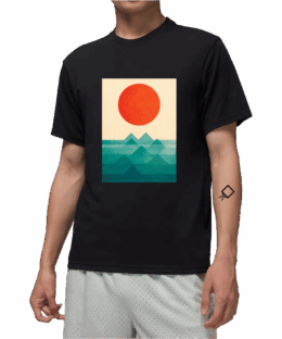 Abstract geometric summer ocean